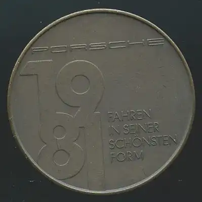Original Porsche Kalendermünze 1981
