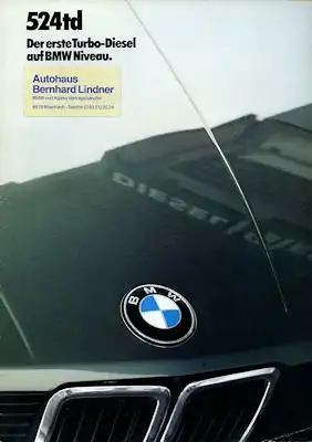 BMW 524 td Prospekt 1985