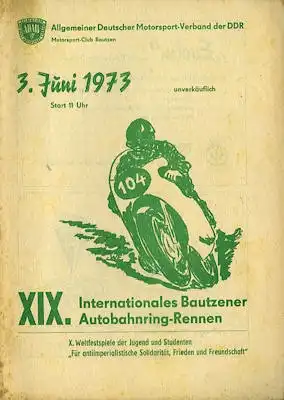 Programm 19. Bautzener Autobahnring 3.6.1973