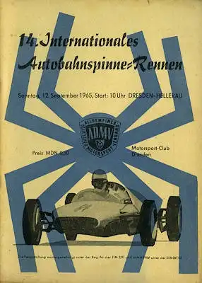 Programm Autobahnspinne Dresden 12.9.1965