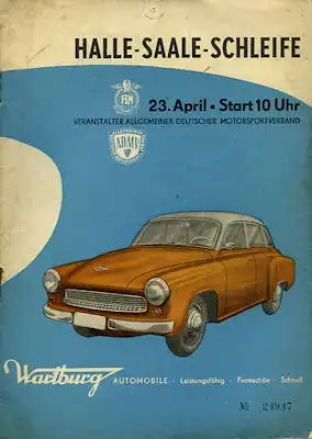 Programm Halle-Saale-Schleife 23.4.1961