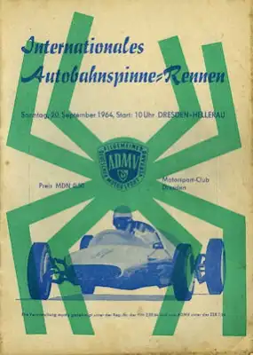 Programm Autobahnspinne Dresden 22.9.1964