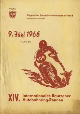 Programm 14. Bautzener Autobahnring 9.6.1968