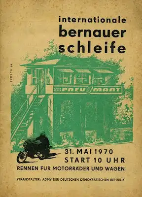 Programm 15. Bernauer Schleife 31.5.1970