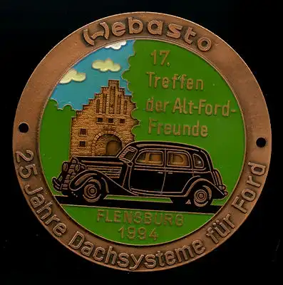 Plakette 17. Alt-Ford Freunde Treffen Flensburg 1994