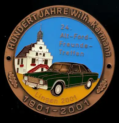 Plakette 24. Alt-Ford Freunde Treffen Lingen 2001