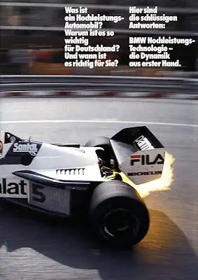 BMW M Zubehör / Formel 1 Prospekt 1983