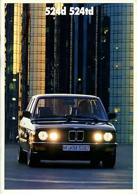 BMW 524d 524td Prospekt 1988