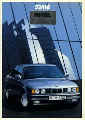 BMW 524td Prospekt 1988