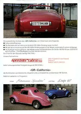 Speedster Ostermann Prospekt 1987