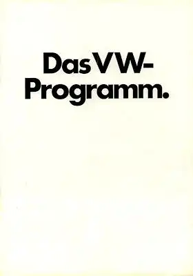 VW Programm 8.1972