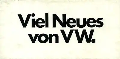 Viel Neues von VW Prospekt 1975