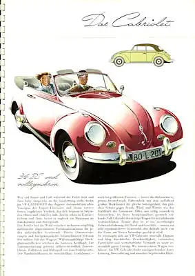 VW Käfer Prospekt ca. 1959