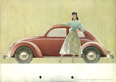 VW Käfer Typ 11 und 11a Prospekt ca. 1950