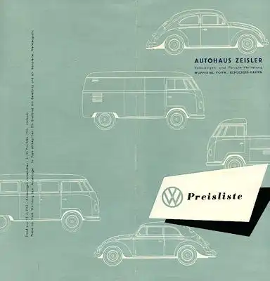 VW Preisliste 3.1953