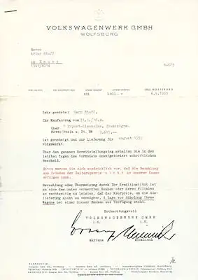 VW Brief 1959