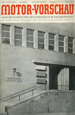 Motor-Vorschau April 1950 Heft 1