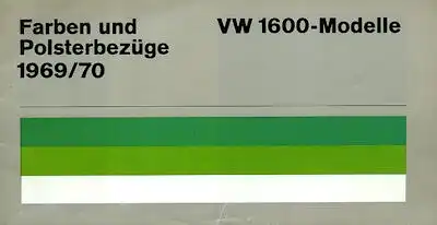 VW 1600 Farben und Polsterbezüge 1969/70