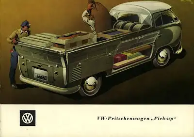 VW Pritschenwagen Pick up Prospekt ca. 1951
