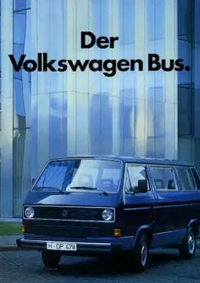 VW T 3 Bus Prospekt 1986
