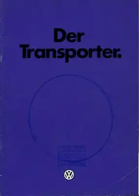 VW T 3 Transporter Prospekt 1.1980