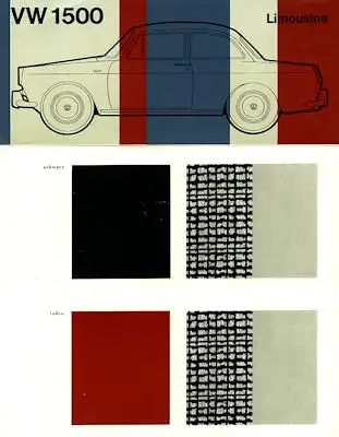 VW 1500 Farben ca. 1962