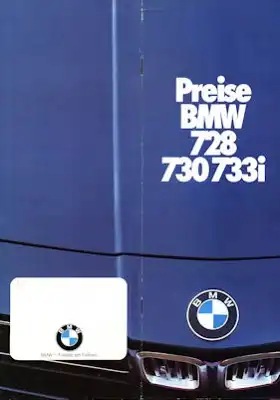 BMW 728 730 733i Preisliste 5.1977