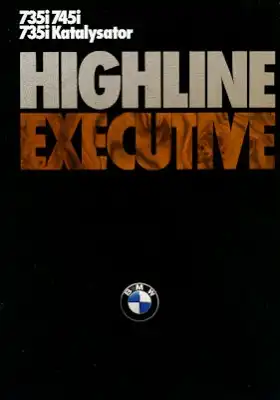 BMW 735i 735i Kat 745i Highline Exclutive Prospekt 2.1985