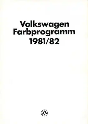 VW Farbprogramm 1981 / 82