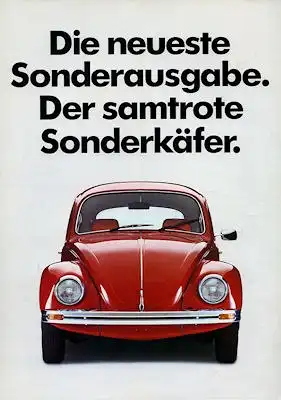 VW Käfer Prospekt Der samtrote Sonderkäfer 6.1984