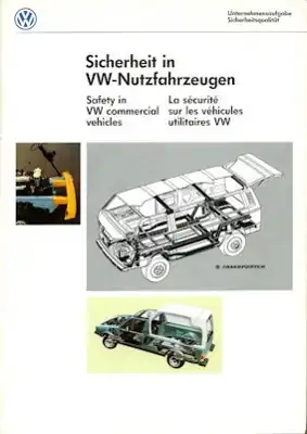 VW Sicherheit in Nutzfahrzeugen Prospekt 1986