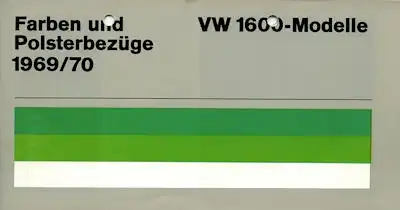 VW 1600 Farben und Polsterbezüge 1969/70