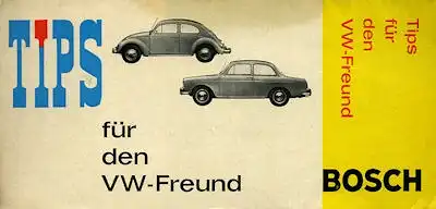 VW / Bosch Tips für den VW Freund Prospekt ca. 1962