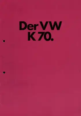 VW K 70 Prospekt 8.1972
