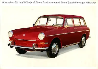 VW 1500 Variant Prospekt 8.1965