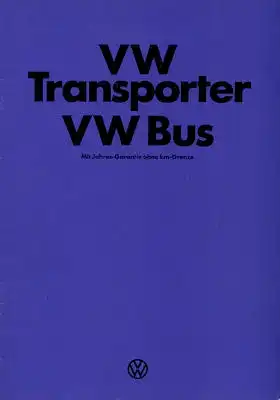 VW T 2 Transporter und Bus Prospekt 1976