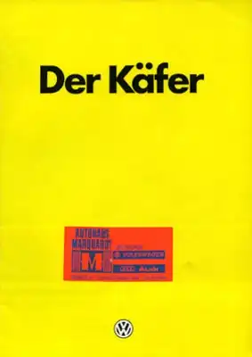 VW Käfer Prospekt 8.1978