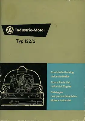 VW Industrie Motor Typ 122/2 Ersatzteilliste 12.1970