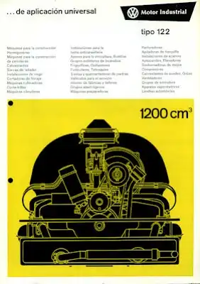 VW Industrie Motor Typ 122 Prospekt 5.1964 sp