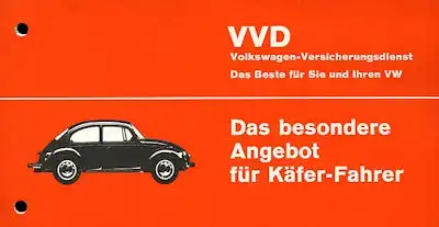 VW Versicherungsdienst Prospekt 1970er Jahre