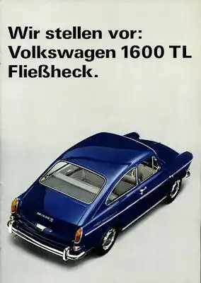 VW 1600 TL Prospekt 8.1965