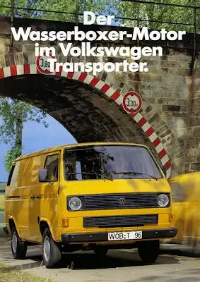 VW T 3 Wasserboxer-Motor Prospekt 10.1982