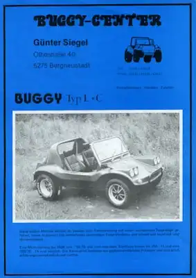 VW Buggy Typ L + C Prospekt 1970er Jahre