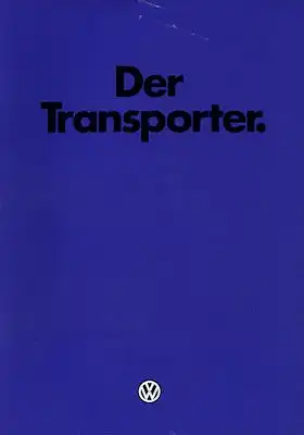 VW T 3 Transporter Prospekt 1981