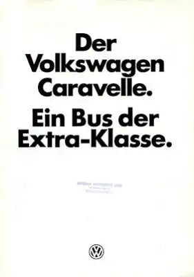 VW T 3 Caravelle Prospekt 1982