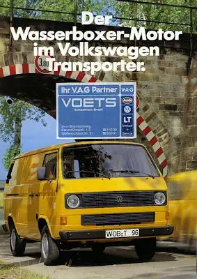 VW T 3 Wasserboxer-Motor Prospekt 10.1982