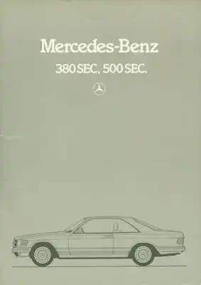 Mercedes-Benz 380-500 SEC Prospekt 6.1983