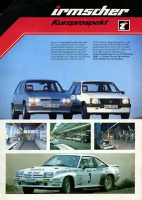 Opel Irmscher Kurz-Prospekt 1980er Jahre