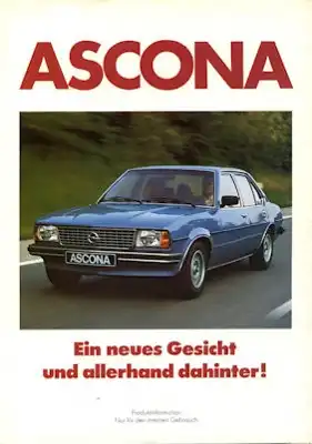 Opel Ascona B Produktinformation 7.1979