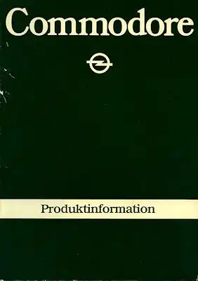 Opel Commodore Produktinformation 1979